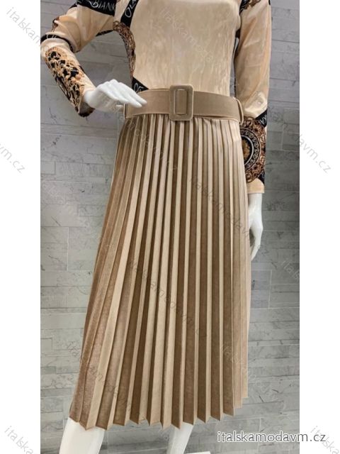 Sukně dlouhá skládaná dámské (S/M ONE SIZE) ITALSKÁ MÓDA IMWM217822/DR