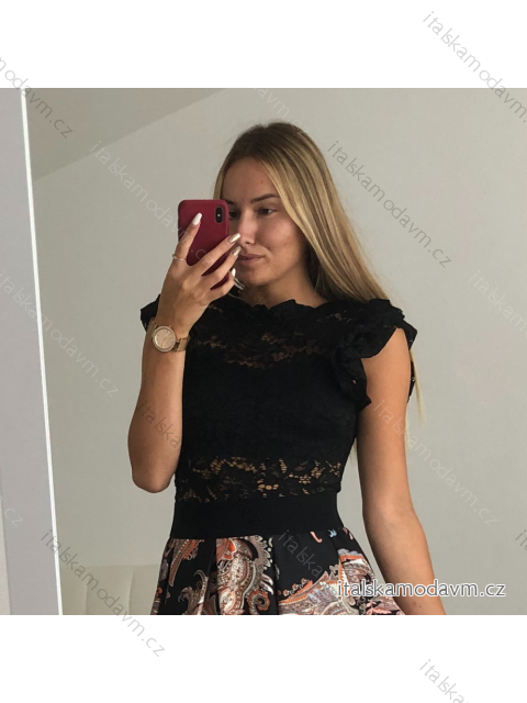 Body krajkové dámské (S/M ONE SIZE) ITALSKá MóDA IMM212513ZO/DR