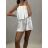 Overal elegantní krátký bez rukávů dámský (uni S/M) MODA ITALY IMM200493/DR S/M one size fialová