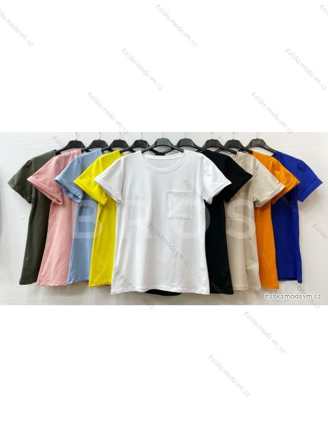 Tričko krátky rukáv dámske (S / M ONE SIZE) TALIANSKÁ MÓDA IMWD212958