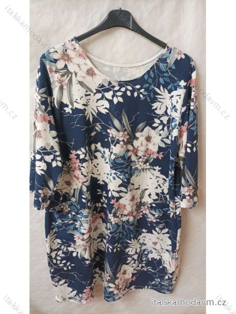 Šaty krátký rukáv dámská nadrozměrná (3XL/4XL ONE SIZE) ITALSKÁ MÓDA IMWQ21HANA