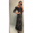 Šaty dlouhé letní žabičkované carmen přes ramena dámské leopard (S/M ONE SIZE) ITALSKÁ MÓDA IMWA216172-2/DR hnědá S/M