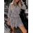 Šaty dlhý rukáv dámske (S / M ONE SIZE) TALIANSKÁ MÓDA IMWE216675/DR S / M biela