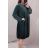 Šaty sametové dlouhý rukáv dámské nadrozměr (4XL/5XL ONE SIZE) ITALSKÁ MÓDA IMWQ21187/DR 5XL zelená