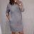 Šaty klasik dlhý rukáv dámske (XL/XXL ONE SIZE) TALIANSKÁ MÓDA IM321410/DR XL/XXL svetlo ružová