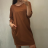 Šaty klasik dlhý rukáv dámske (XL/XXL ONE SIZE) TALIANSKÁ MÓDA IM321410/DR XL/XXL svetlo ružová