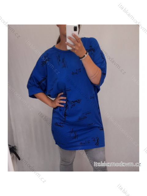 Šaty oversize krátký rukáv dámské (2XL/3XL ONE SIZE) ITALSKá MóDA IM4211391/DR 2XL/3XL lososová