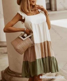 Šaty letní na ramínka dámské (S/M ONE SIZE) ITALSKÁ MÓDA IMD22255