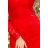 170-6 Krajkové šaty s výstřihem - červené
