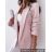 Sako elegantný dlhý rukáv dámske (S-XL) TALIANSKÁ MÓDA IMWL21036 ružová S