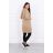 Bluza sukienkowa z kapturem camelowa