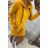Bluza sukienkowa z kapturem musztardowa