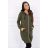 Bluza sukienkowa z kapturem khaki