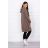 Bluza sukienkowa z kapturem cappuccino