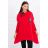 Bluza oversize z asymetrycznymi bokami czerwona