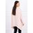 Bluza oversize z asymetrycznymi bokami ciemny pudrowy róż