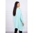 Bluza oversize z asymetrycznymi bokami miętowa