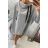 Bluza oversize z asymetrycznymi bokami szara
