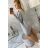 Bluza oversize z asymetrycznymi bokami szara