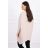 Bluza oversize z asymetrycznymi bokami beżowa