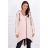 Bluza z suwakiem z tyłu ciemny pudrowy róż