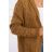 Sweter Kardigan splot warkocz camelowy
