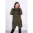 Tunika z kopertowym przodem Oversize khaki