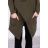 Tunika z kopertowym przodem Oversize khaki