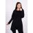 Tunika z kopertowym przodem Oversize czarna