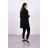 Tunika z kopertowym przodem Oversize czarna