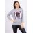 Grafická halenka American Girl šedá S / M - L / XL