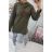 Tunika z suwakiem na kapturze Oversize khaki
