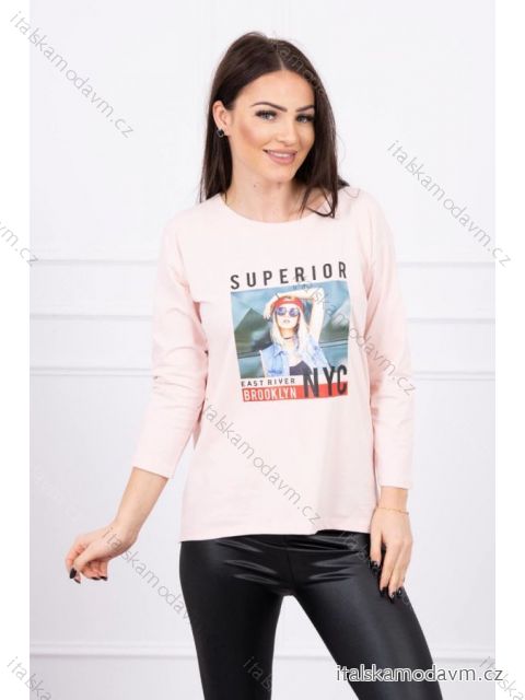 Špičková blúzka s bielou potlačou