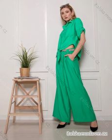 Kalhoty elegantní dlouhé dámské (S/M ONE SIZE) ITALSKÁ MÓDA IMM22u7099