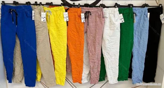 Kalhoty dlouhé strečové dámské (S/M/L ONE SIZE) ITALSKÁ MÓDA IMM22312