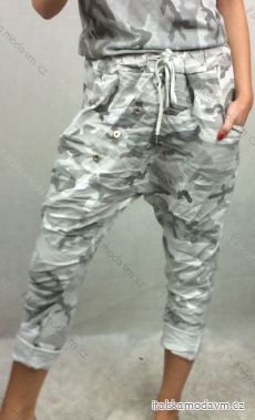 Kalhoty slabé maskáč dámské s knoflíky (uni m/l) ITALSKÁ MÓDA IM520061