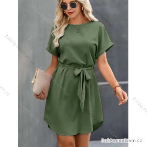 Šaty krátké letní krátký rukáv dámské (L/XL ONE SIZE) ITALSKÁ MÓDA IMD22267