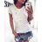 Tričko krátký rukáv dirkované dámské (S/M/L ONE SIZE) ITALSKá MóDA IM521020/DR S/M/L Černá