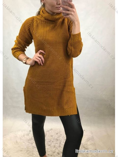 Sveter pletený dlhý rukáv dámsky (uni s-L) TURECKÁ MÓDA TM920221