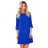 228-8 LUCY - skládané pohodlné šaty - Royal Blue

