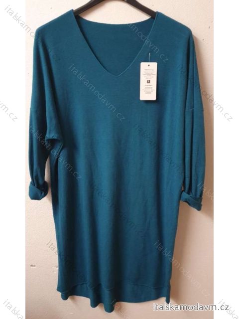 Šaty úpletové dlhý rukáv dámske nadrozměr (XL / 2XL ONE SIZE) TALIANSKÁ MÓDA IM721321