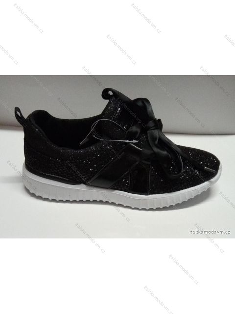 Botasky tenisky se třpytkami dámské (36-41) OBUV 1777-1/1KS/DA Černá 39