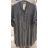 Šaty košile prodloužená 3/4 dlouhý rukáv dámské nadrozměr proužek  (uni XL/XXL) ITALSKÁ MODA  IM421400