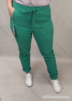 Kalhoty strečové dámské nadrozměr (XL/2XL/3XL ONE SIZE) ITALSKÁ MÓDA IMJ220015/DR