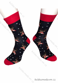 Ponožky vánoční veselé slabé dámské pánské chlapecké (36-40, 41-43, 44-46) POLSKÁ MÓDA DPP21087