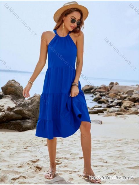 Šaty letní elegantní na ramínka dámské (S/M ONE SIZE) ITALSKÁ MÓDA IMD22352