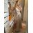 Šaty saténové elegantní na ramienka dlhé dámske (S/M ONE SIZE) TALIANSKA MÓDA IMD22263/DR ČERNÁ