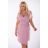 Šaty s obálkovým výstrihom 38 Ružová