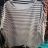 Mikina tunika oversize stahovací tenká jarní dámská proužek (uni s/m/l) ITALSKá MóDA IM518226