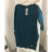 Šaty klasik dlouhý rukáv dámské (S/M/L ONE SIZE) ITALSKÁ MÓDA IMC21715/DR/modrá